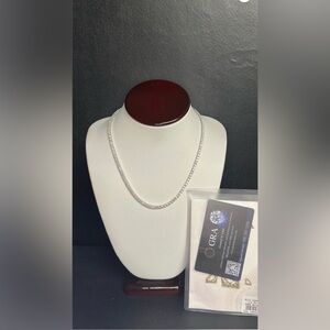 3mm 18inch MOISSANITE TENNIS CHAIN 925 STERLING SILVER